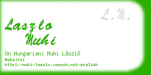 laszlo muhi business card