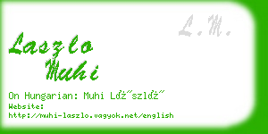 laszlo muhi business card